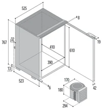 Tiefkühlschrank C 110 BT mit externem Kompressor 12/24 V – Produktdetail