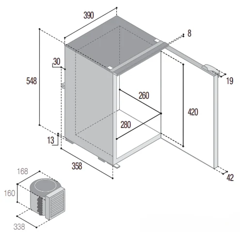 Vitrifrigo C35BT CHR – Ansicht 3